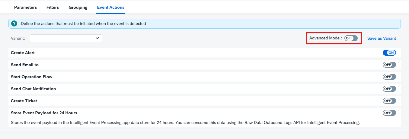 Enhanced Event Action Configuration Across Operations Applications → blue.works Enhanced Event Action Configuration Across Operations Applications