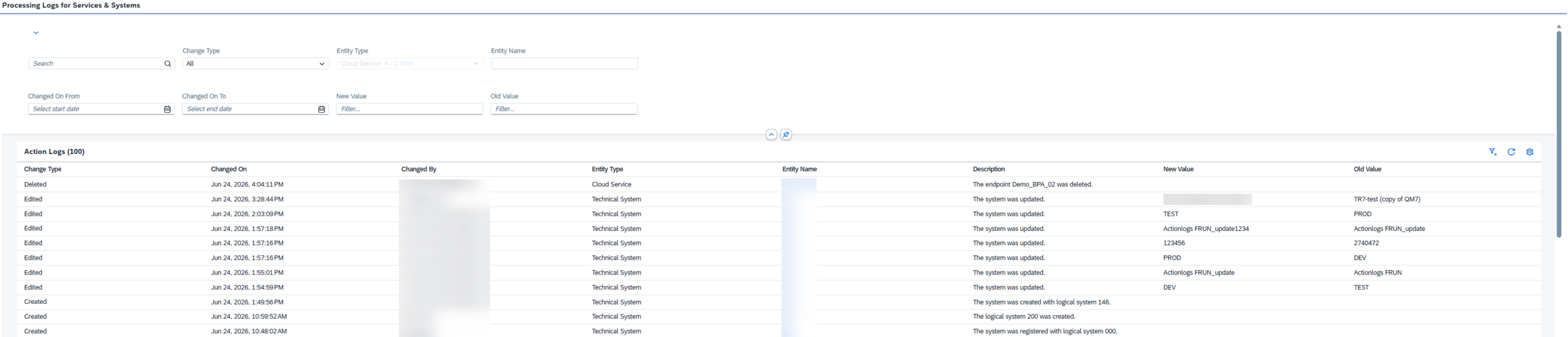 Processing Logs for Landscape Changes → blue.works Processing Logs for Landscape Changes