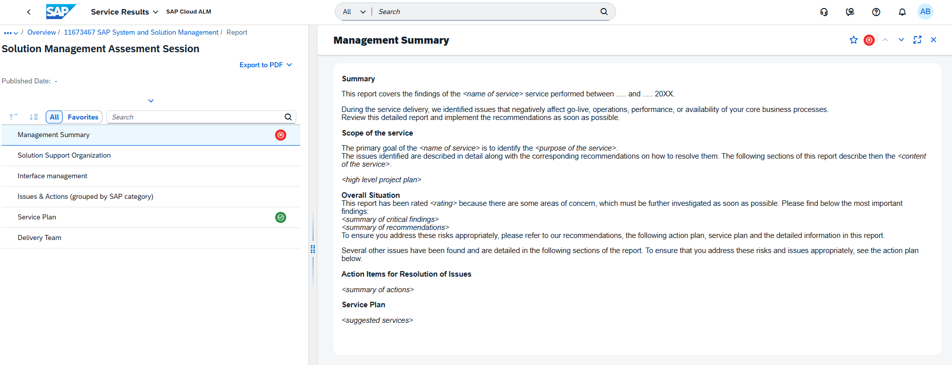Redesign of the Service Results app → blue.works Redesign of the Service Results app